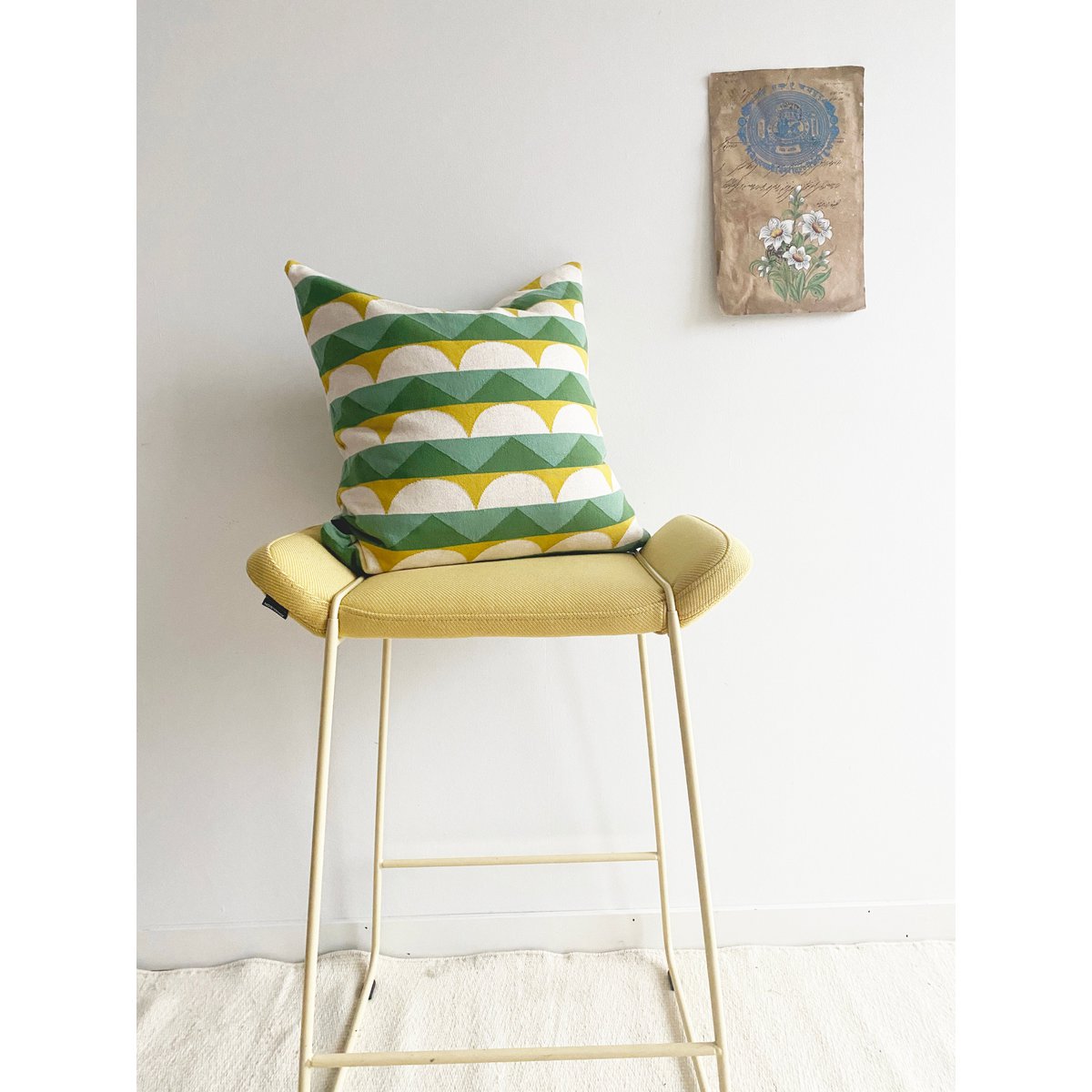 Toby kussen-dekgroen, zacht Jacquard gebreide katoen