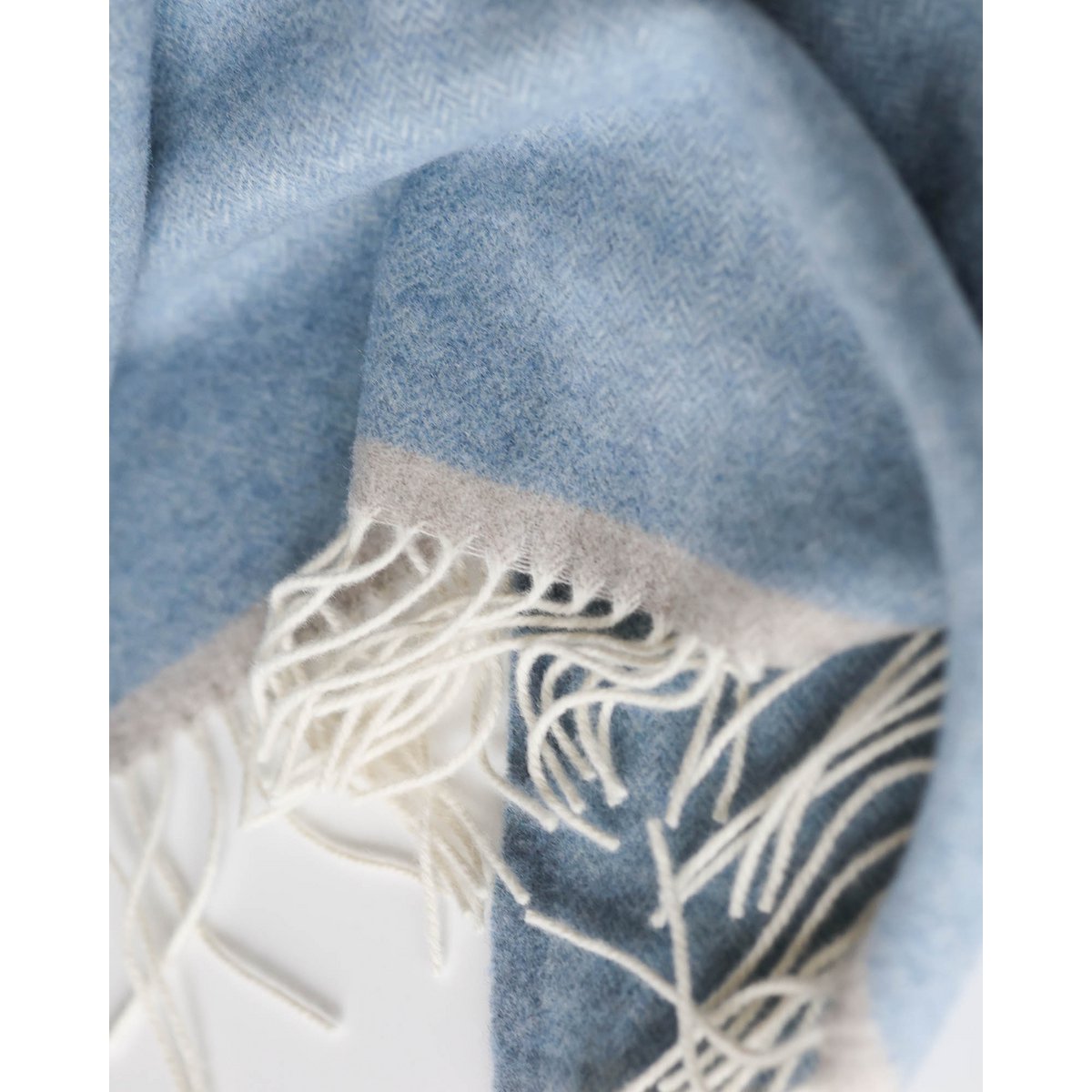 Merino/cashmere plaid MILANO - blue