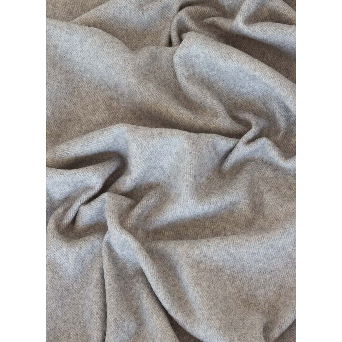 Merino/Cashmere Throwd Blanket Tibet Gray