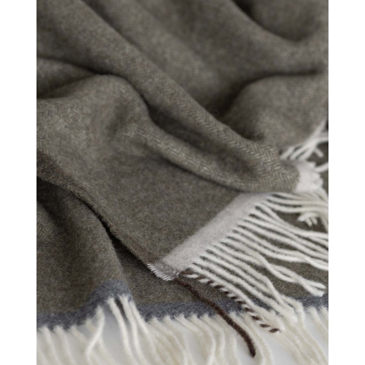 Merino/Cashmere Throwd Deken Milaan Verde Orlo