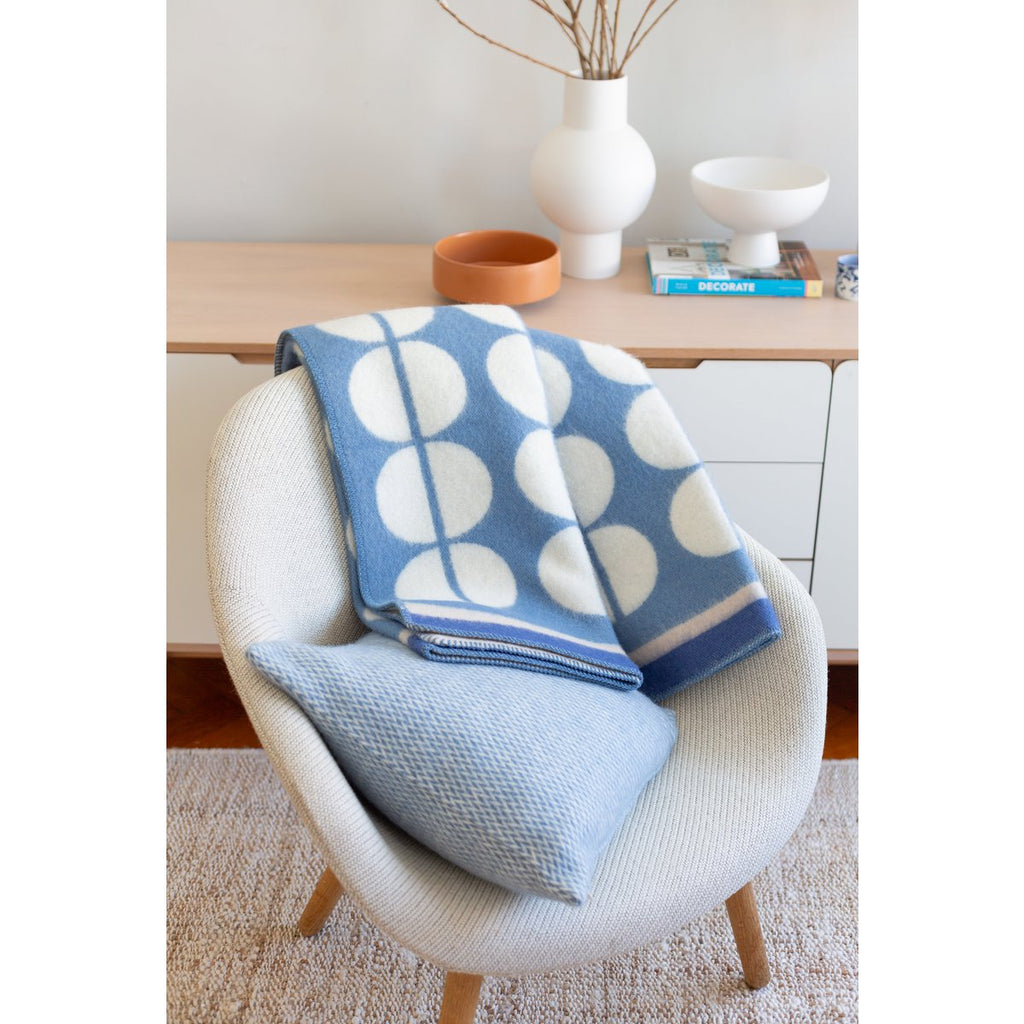 Felix blauwe zachte Noorse wollen deken