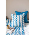 Kussenhoes - Edith - blauw - katoen - 50x50