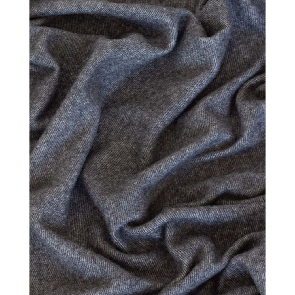 Merino/Cashmere Throwd Blanket Tibet Dark Grey