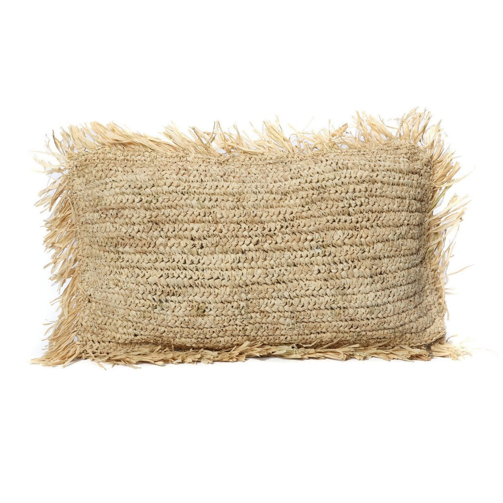 Het raffia kussenhoes, rechthoekig - natuurlijk - 30x50