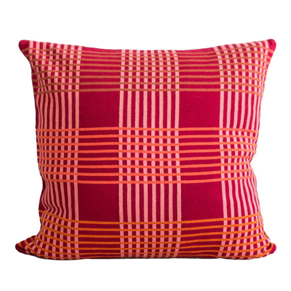 Kussenhoes - Ruth - rood - katoen - 50x50