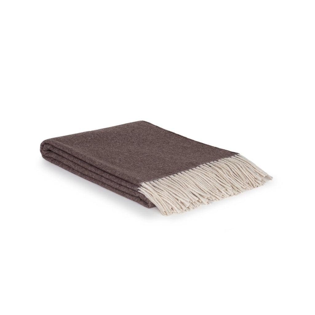 Merino/Cashmere Throwd Blanket Tibet Brown