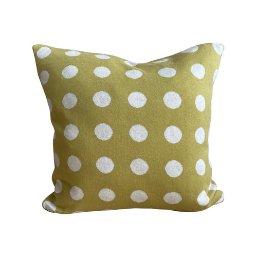 Astrid cushion cover Olive, soft jacquard knitted cotton
