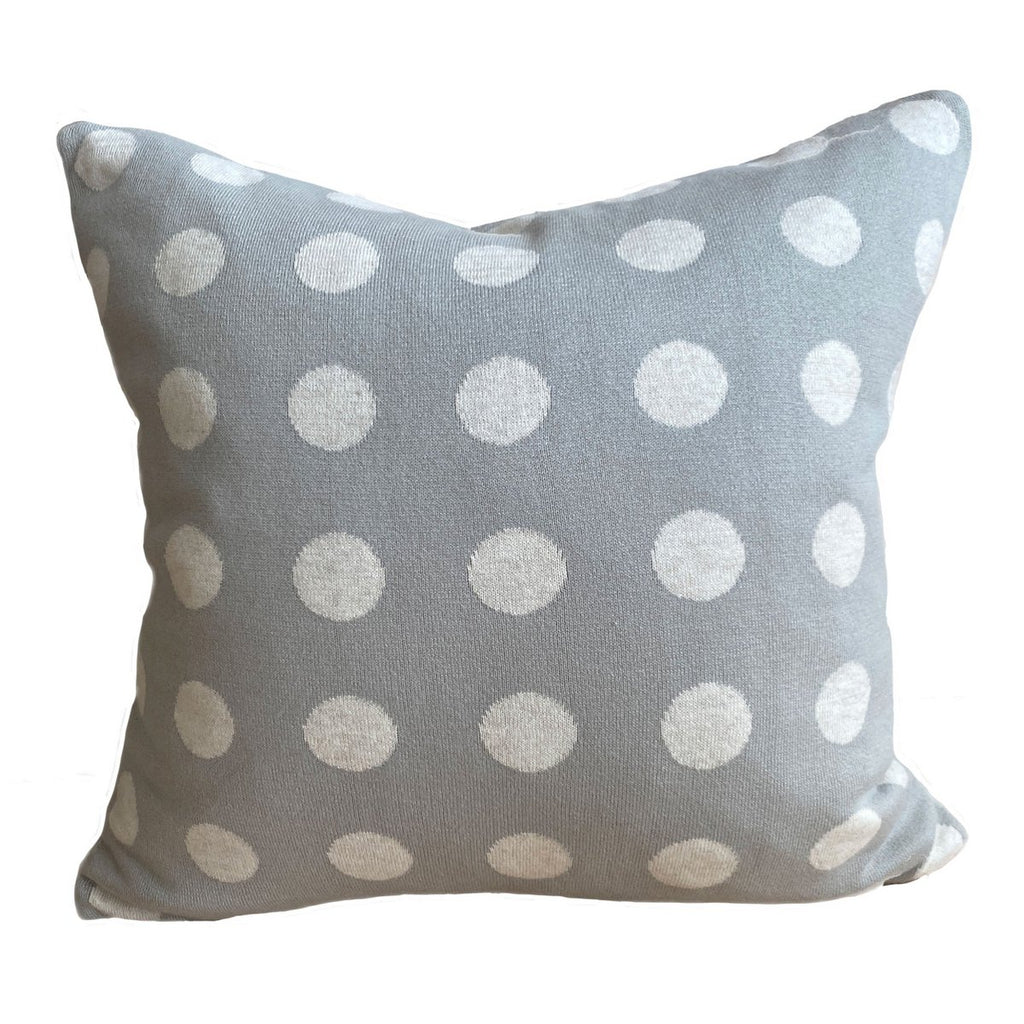 Astrid kussenbedekking grijs, zacht jacquard gebreide katoen