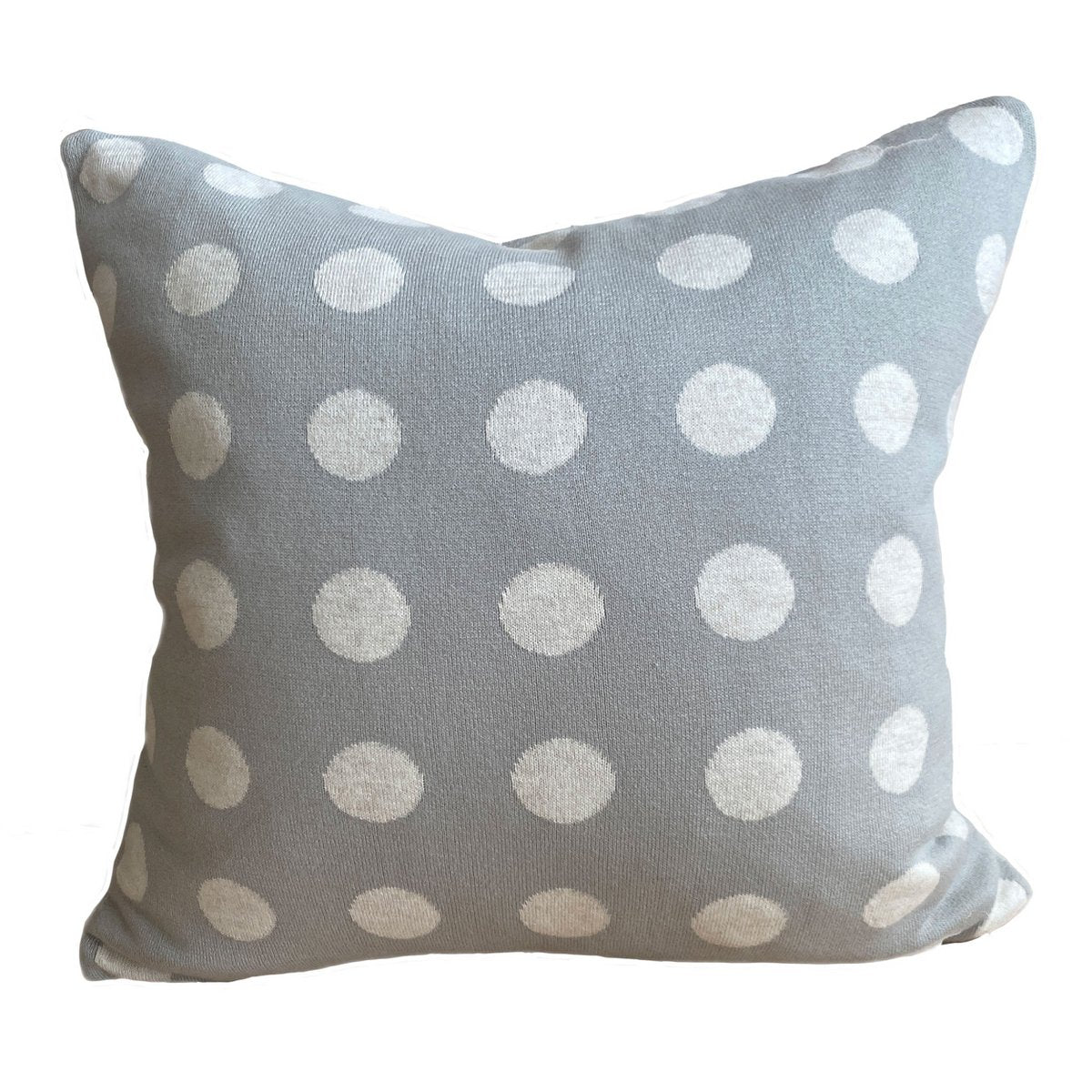 Astrid kussenbedekking grijs, zacht jacquard gebreide katoen