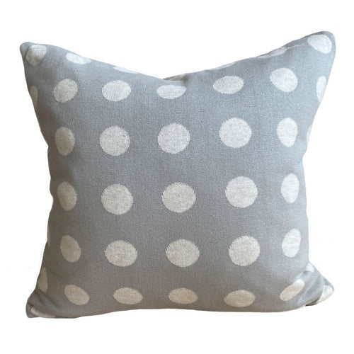 Astrid kussenbedekking grijs, zacht jacquard gebreide katoen