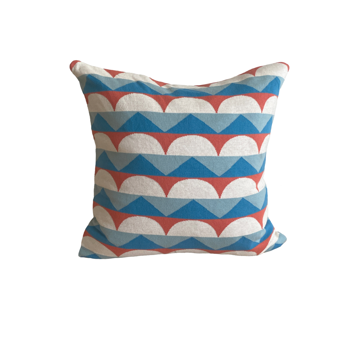 Toby-kussen-dekblauw, zacht Jacquard gebreide katoen