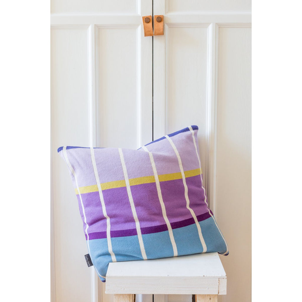 Alvin cushion purple, soft jacquard cotton knit