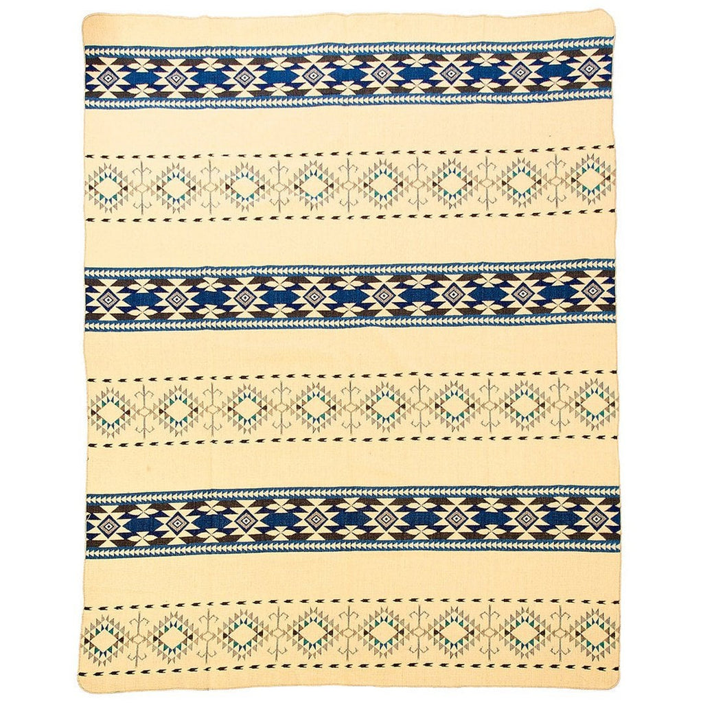 Ecuadorian alpaca blanket | indigenous blanket | Cotopaxi blue