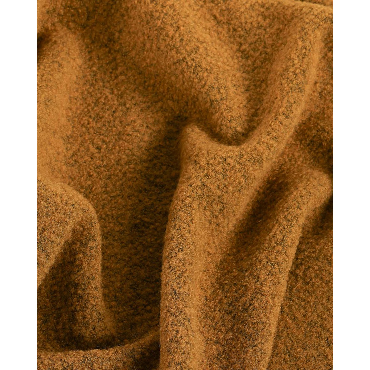 Wool bouclé blanket PARIS mustard yellow