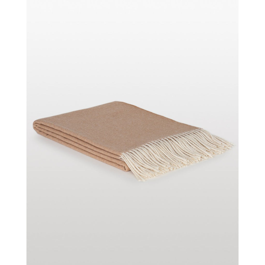 Merino/Cashmere Throwd Blanket Tibet Beige