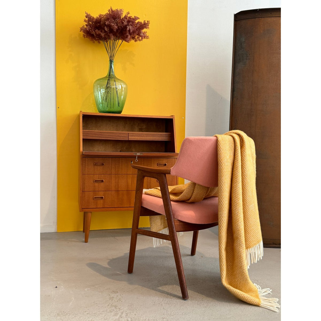 Fanny wollen deken geel, lichtgewicht pure Noorse wol