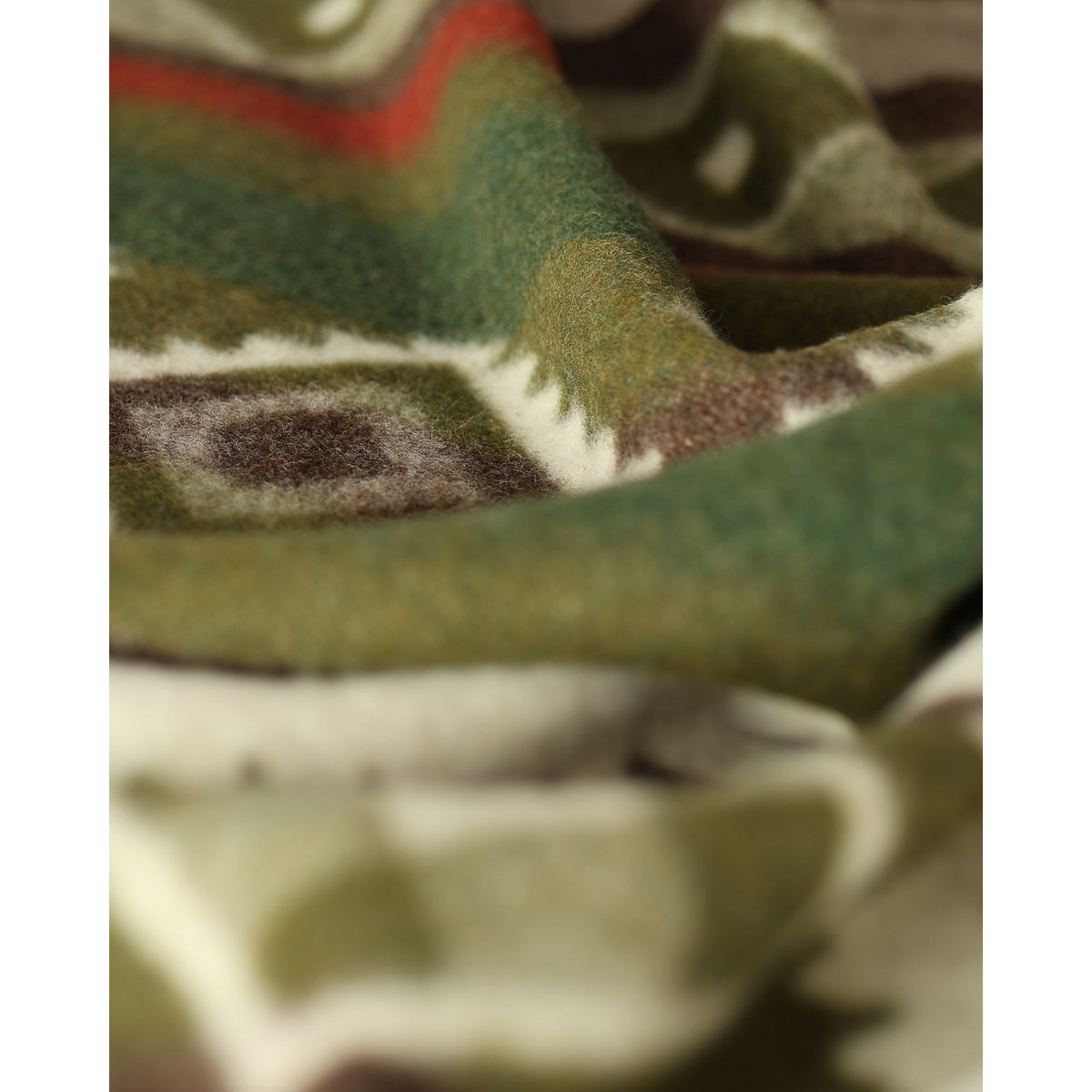 Wollen beddeken TRIBE - eenpersoons - groen