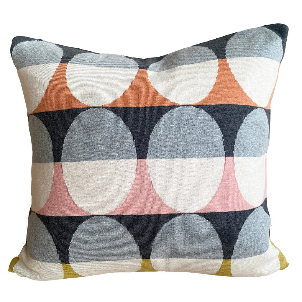 Olivia Pillow Peach, Soft Jacquard gebreide katoen
