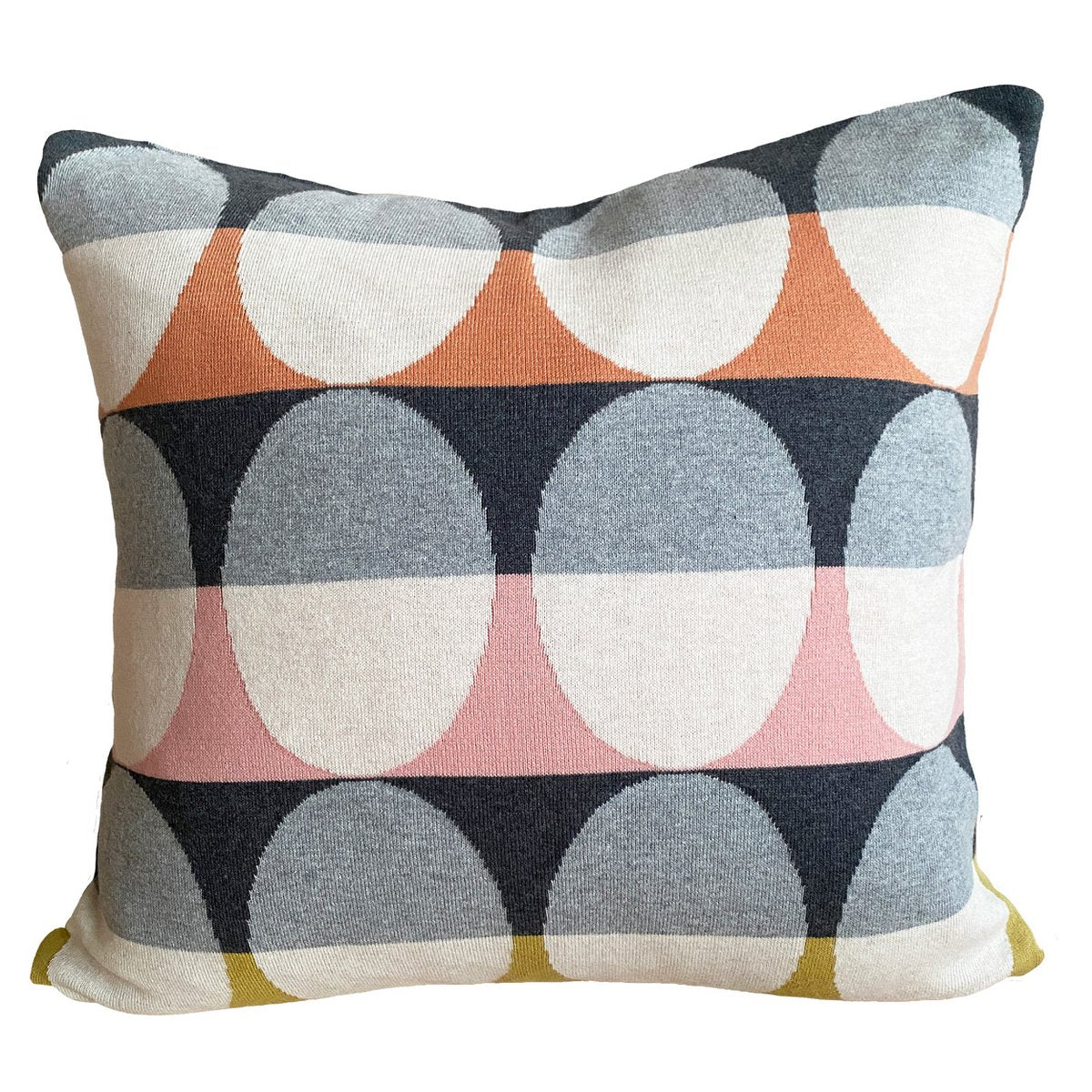 Olivia Pillow Peach, Soft Jacquard gebreide katoen