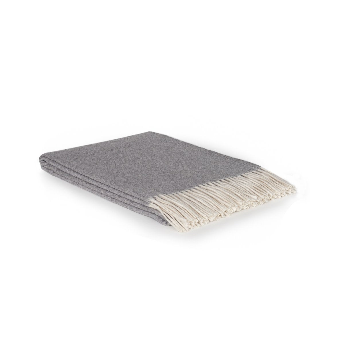 Merino/Cashmere Throwd Blanket Tibet Gray