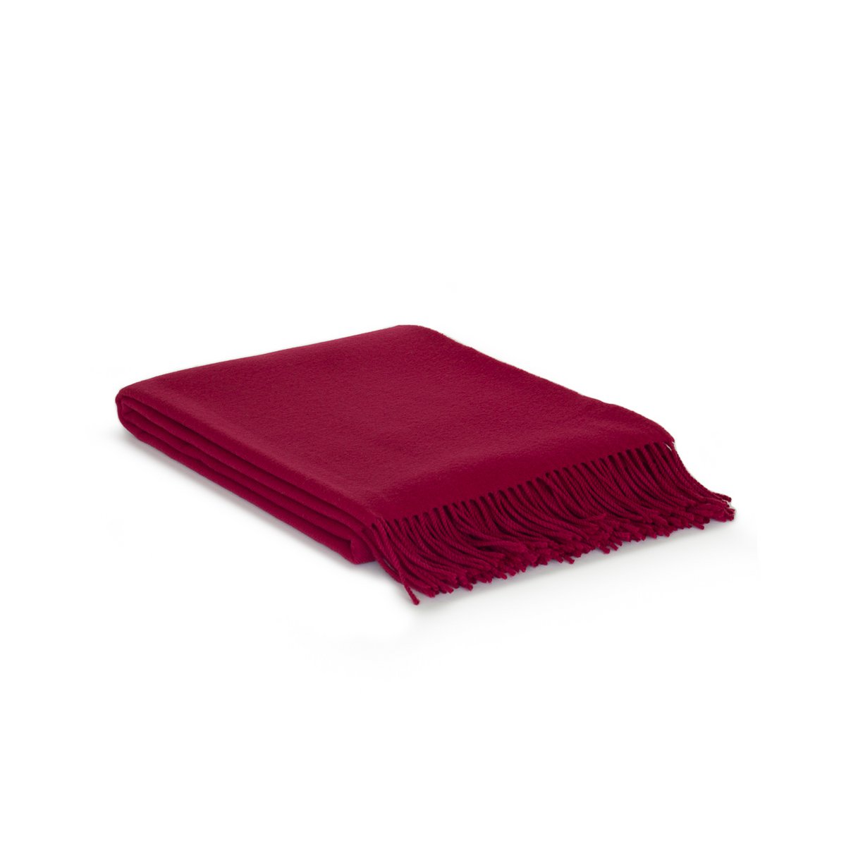 Wool throw blanket Rio red