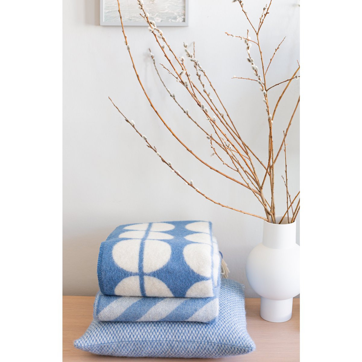 Felix blauwe zachte Noorse wollen deken