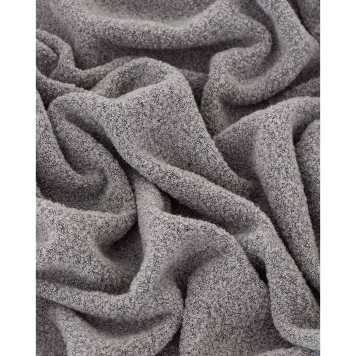 Blocked wool throw blanket Paris gray