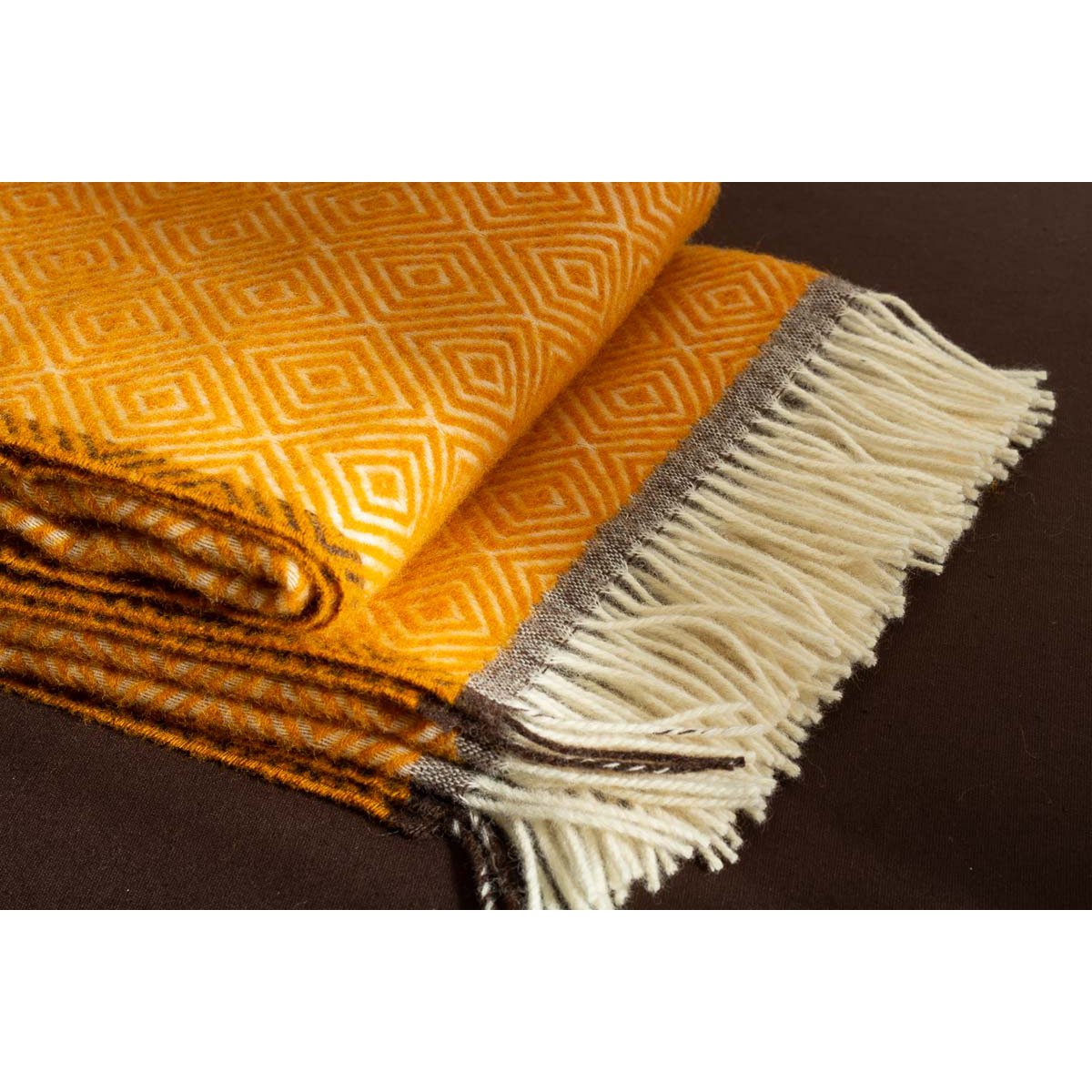 Wool throw blanket venezia yellow