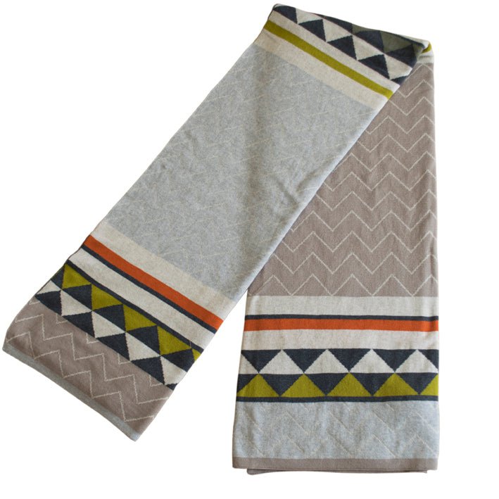 Vilma -deken, zachte jacquard gebreide katoen