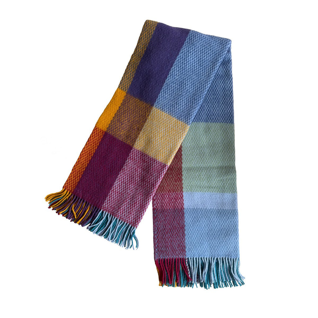 Frank deken blauw, geweven Noorse wol