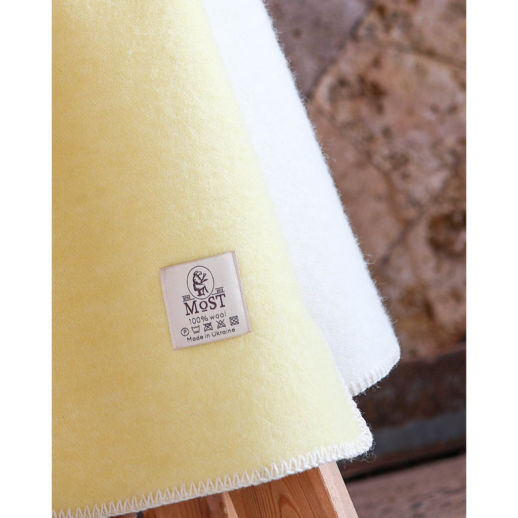 Wol (100%) - geel - 140x200