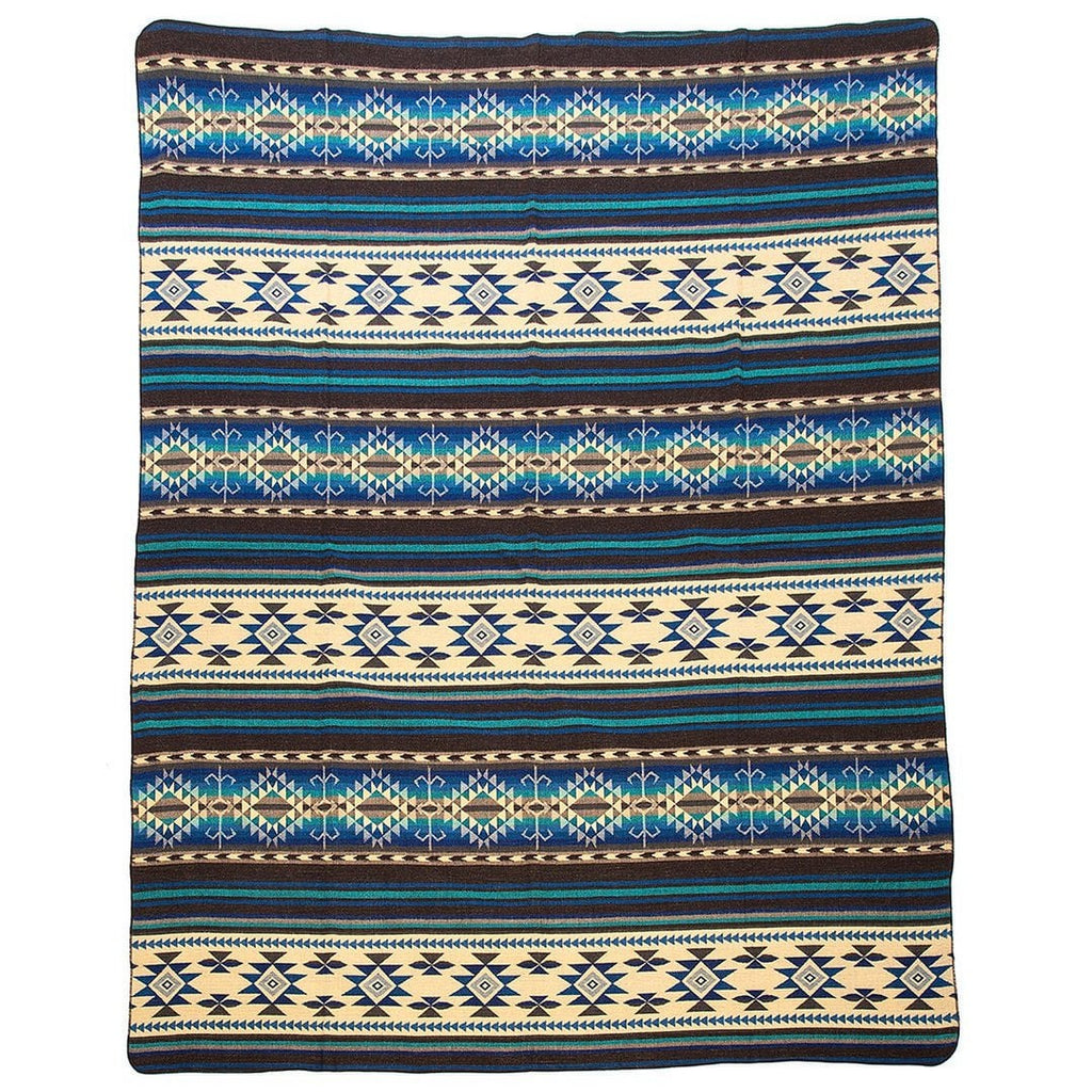 Ecuadorian alpaca blanket | indigenous blanket | Cotopaxi blue