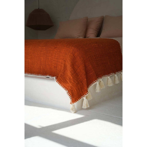 De Stitch Bedsprei - Terracotta - 246x126 - Katoen