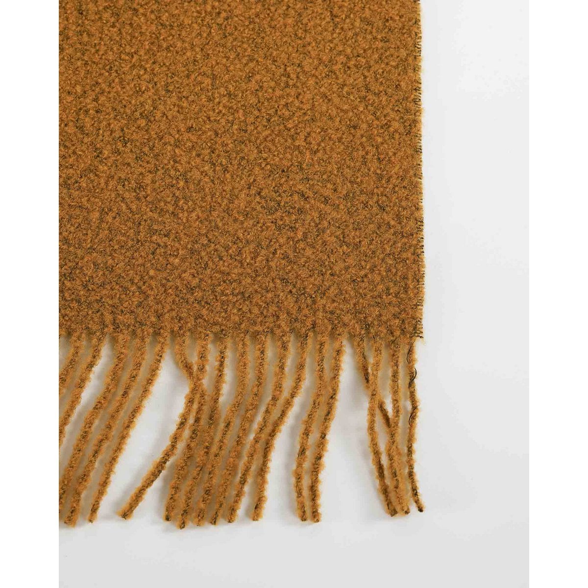 Wool bouclé blanket PARIS mustard yellow