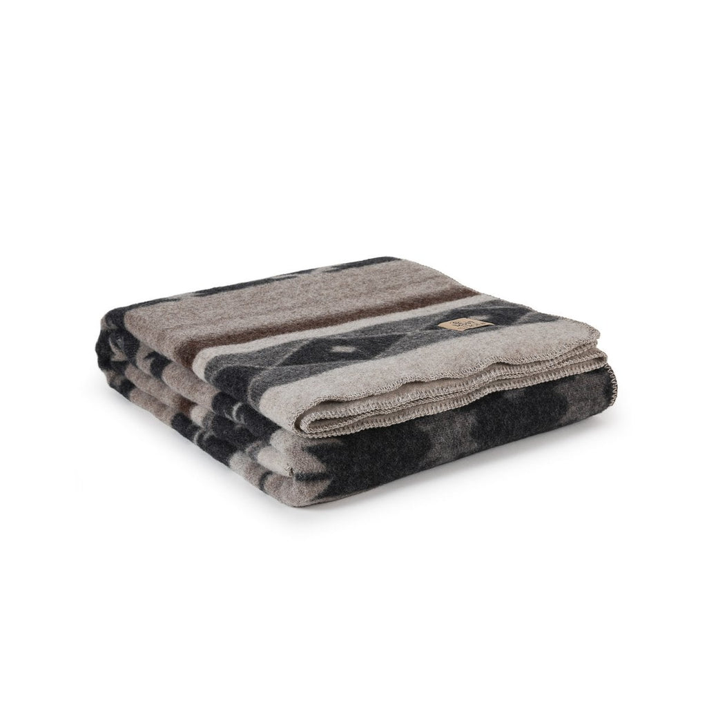 Wollen beddeken TRIBE - tweepersoons - beige