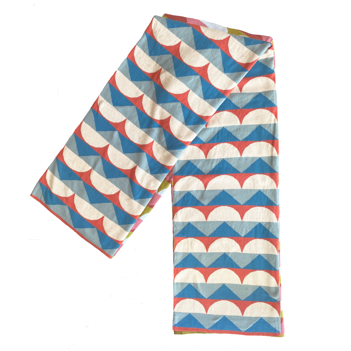 Toby deken blauw, zacht jacquard gebreide katoen