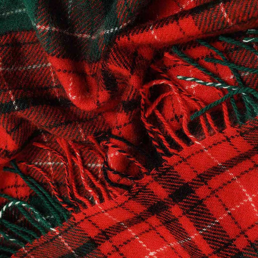 Wool Throwd Tartan Noel - rood, groen