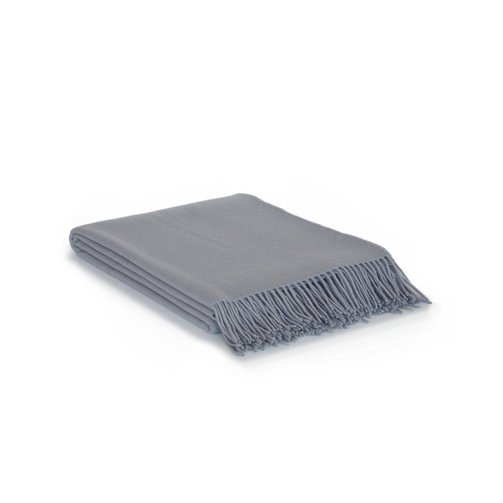 Wool throw blanket Rio gray