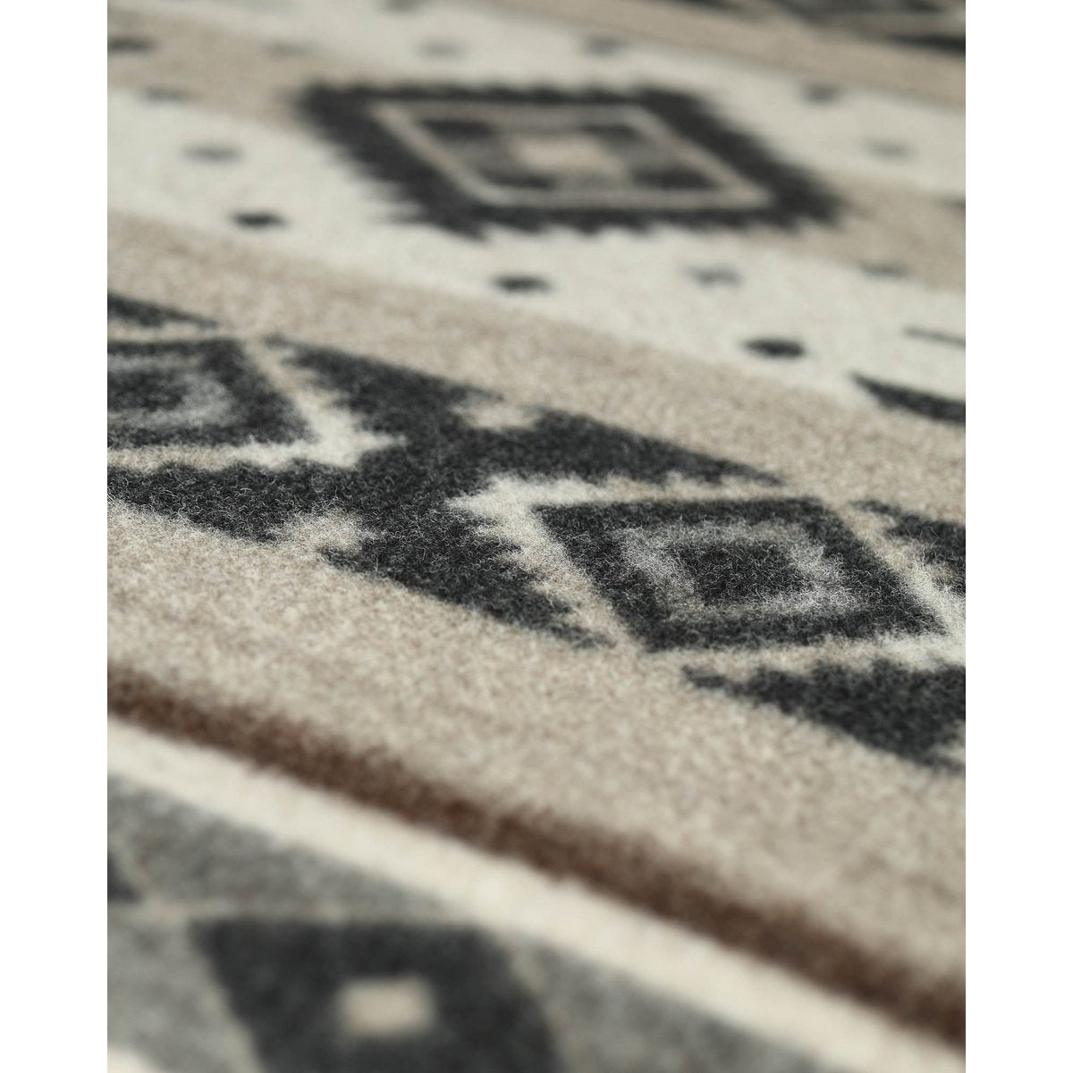 Wollen beddeken TRIBE - eenpersoons - beige