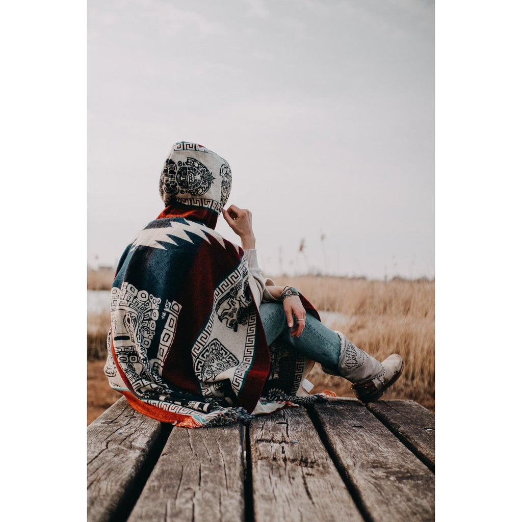 Alpaca Poncho Indigenous Pattern | Inca Design