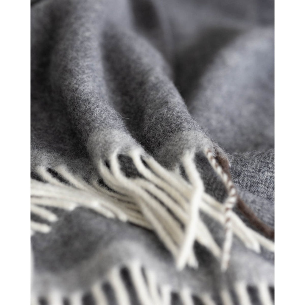 Merino/Cashmere Throwed Blanket Milan Grigio Orlo