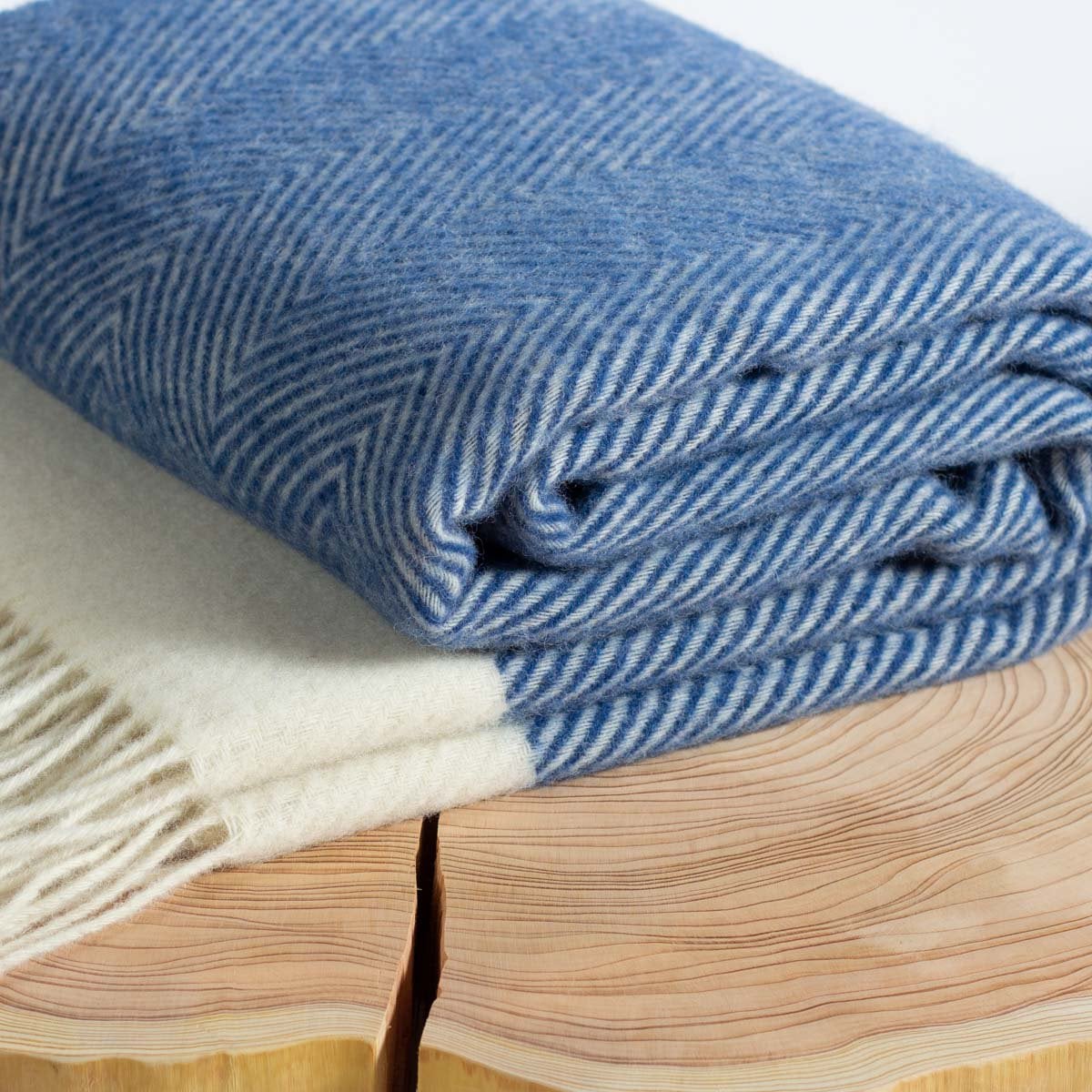 Wool blanket FLORENCE blue