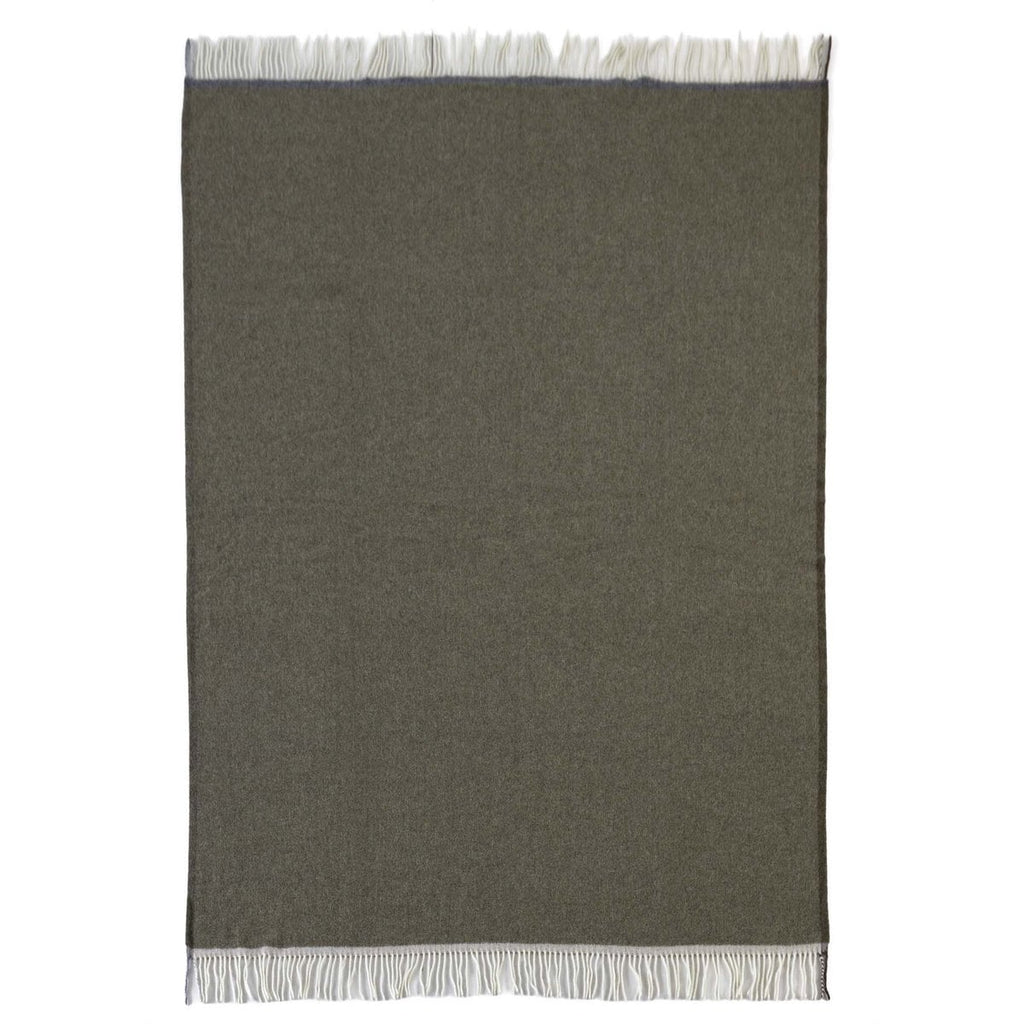 Merino/Cashmere Throwd Deken Milaan Verde Orlo