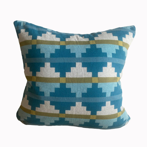 Alf kussenbedekking blauw, zacht jacquard gebreide katoen