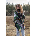 Alpaca Poncho Native Pattern | Waorani green
