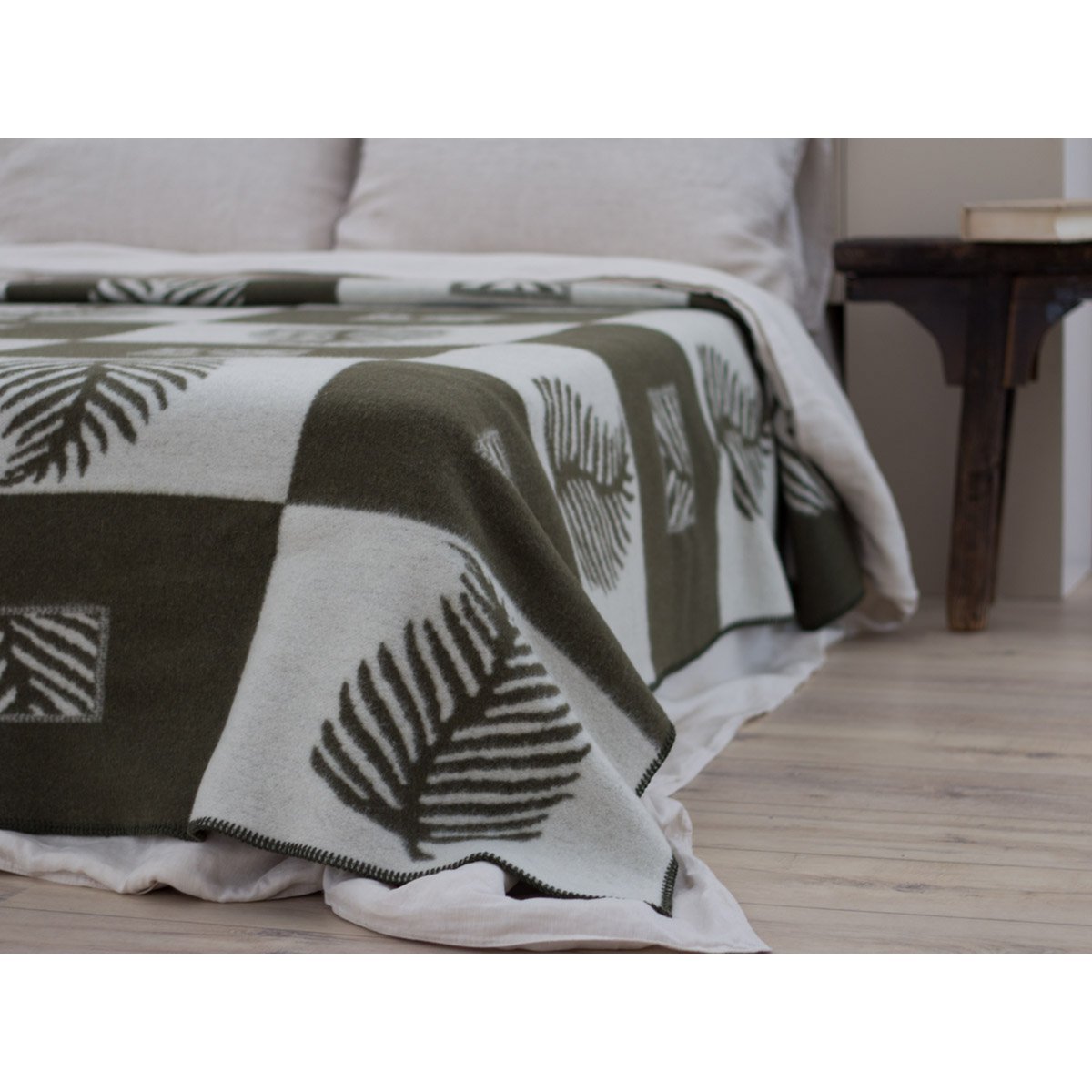 Merinowol (80%) - Leaf groen - 140x200 / 200x220