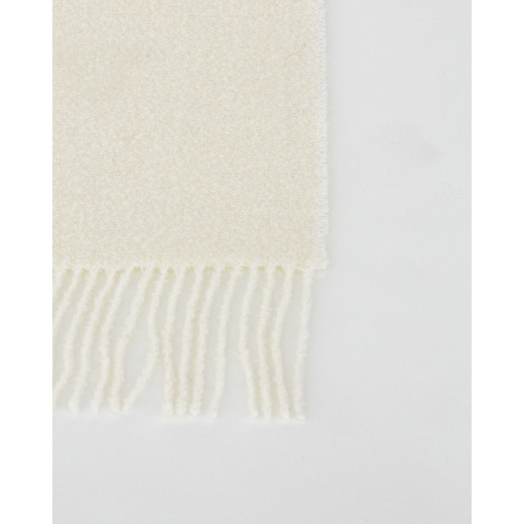 Wool bouclé throw blanket Paris White