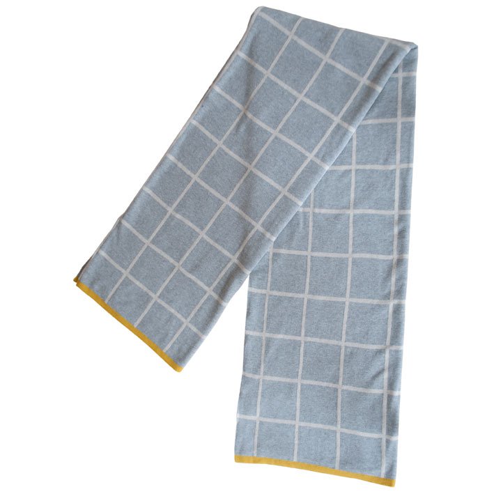 Todden deken grijs, zacht jacquard gebreide katoen