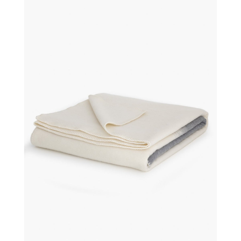 Merino/Cashmere bed blanket ivory mist
