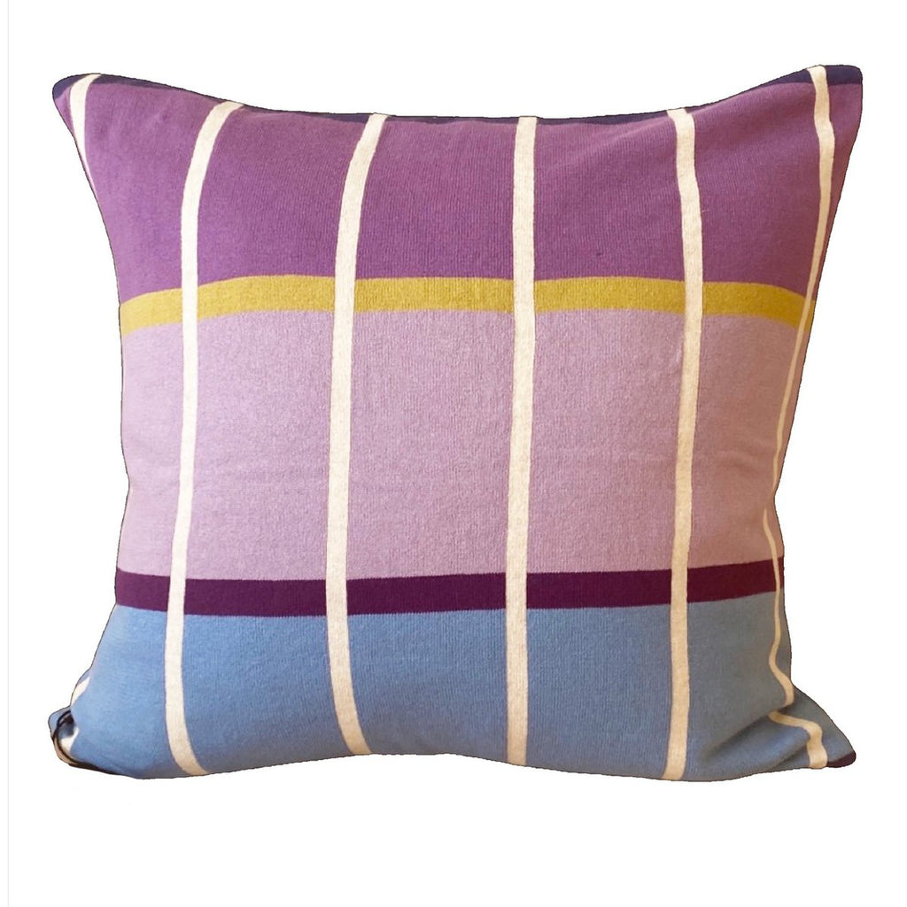 Alvin cushion purple, soft jacquard cotton knit